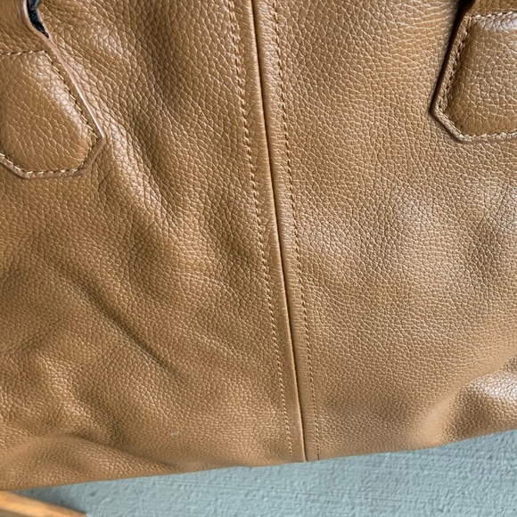 CHARLES JOURDAN Flora Pebbled Leather Brown Medium Shoulder Purse Bag LIKE NEW - Picture 6 of 16